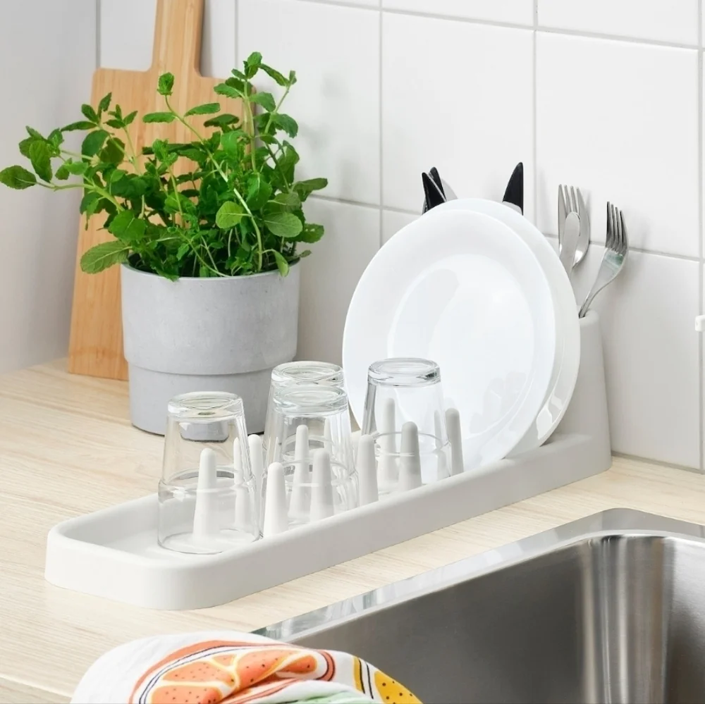 IKEA STÄMLING Dish drainer, off-white, 19 
